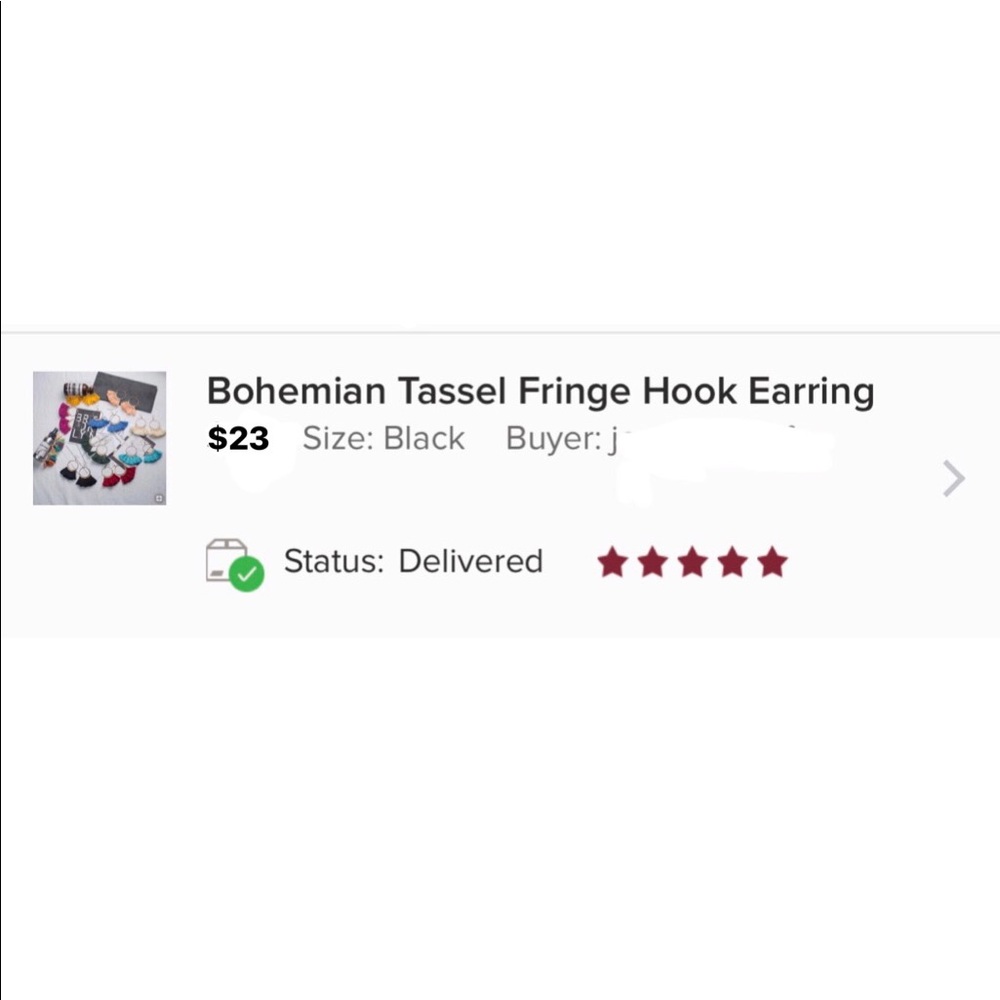 Bohemian Tassel Fringe Hook Earring - Picture 4 of 4